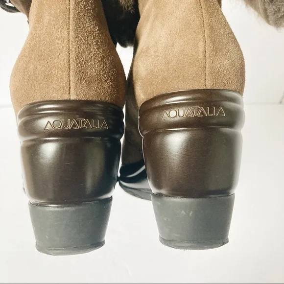 Aquatalia Faux Fur Wedge Boots
