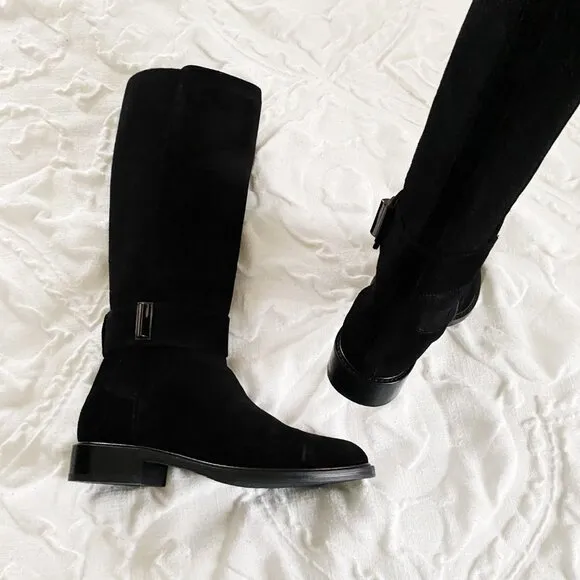 Aquatalia Giada Suede Tall Boot Size 6 New