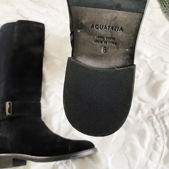 Aquatalia Giada Suede Tall Boot Size 6 New
