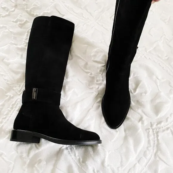 Aquatalia Giada Suede Tall Boot Size 6 New