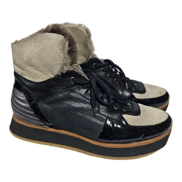 AQUATALIA Jacinda Genuine Sheep Fur Lined Weatherproof Boots - Size 8
