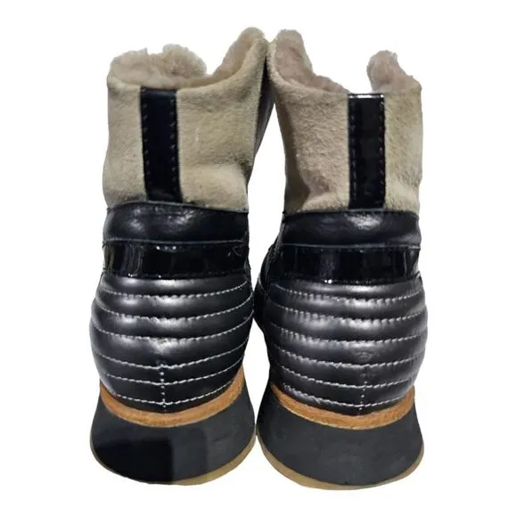 AQUATALIA Jacinda Genuine Sheep Fur Lined Weatherproof Boots - Size 8
