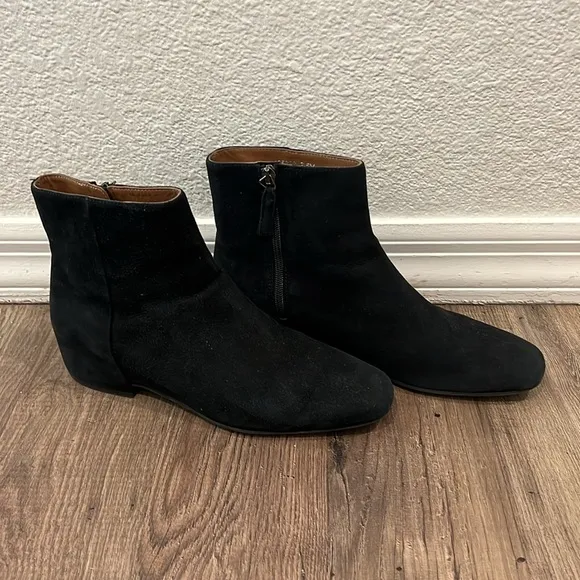 Aquatalia Ulyssa Waterproof Suede Ankle Boots with Hidden Wedge 9.5