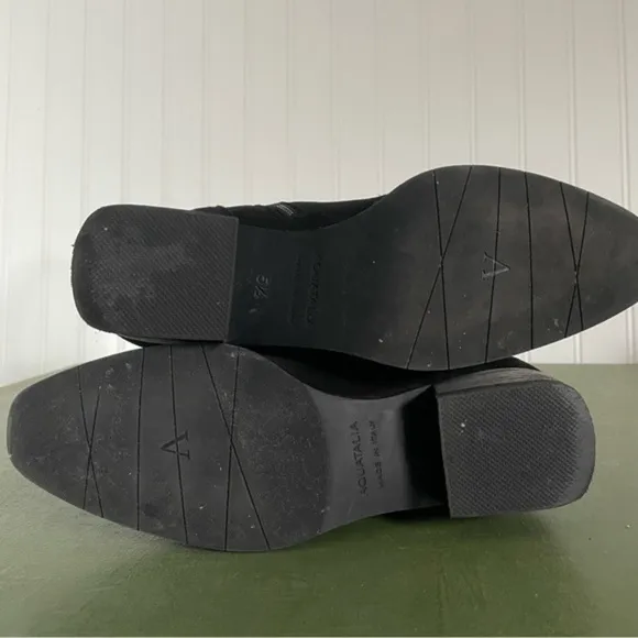 Aquatalia Waterproof Sock Top Boots in Black Suede *Italy*