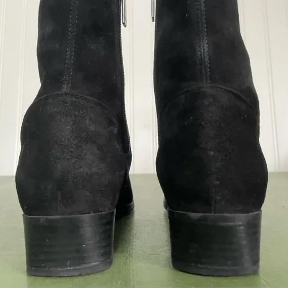 Aquatalia Waterproof Sock Top Boots in Black Suede *Italy*