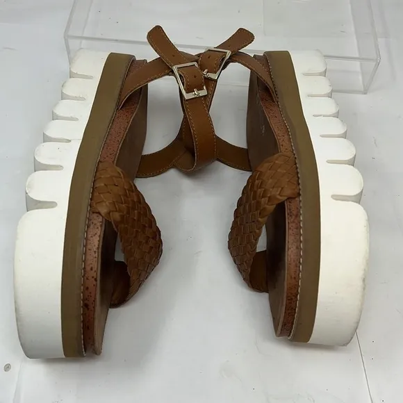 Ara Kopenhagen Sz 39 Platform Cognac Non slip Super Comfortable Sandals