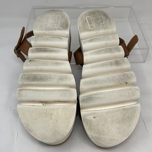 Ara Kopenhagen Sz 39 Platform Cognac Non slip Super Comfortable Sandals