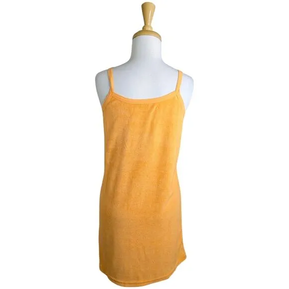 Araminta James Terry Tank Mini Dress Womans Small Orange Mango Sleeveless