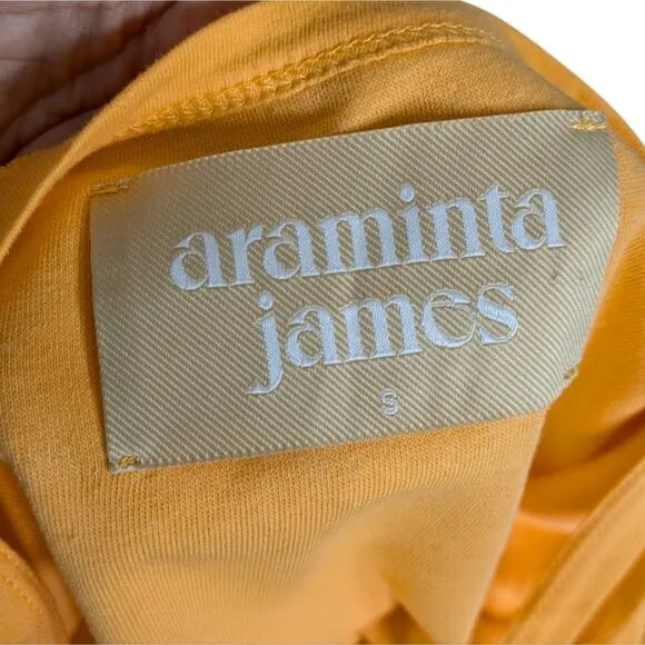Araminta James Terry Tank Mini Dress Womans Small Orange Mango Sleeveless