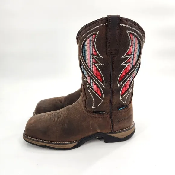 Ariat  Anthem Vent Tek™ Waterproof Boots Women Size 8.5 Brown Work 0050827