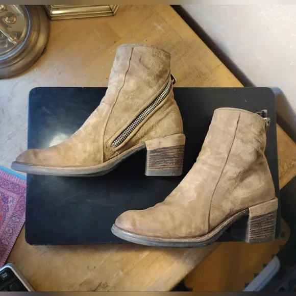 A.S. 98 Jamal Women's Size 41 (USW 9.5 - 10) Suede Ankle Boots A24208 Tan