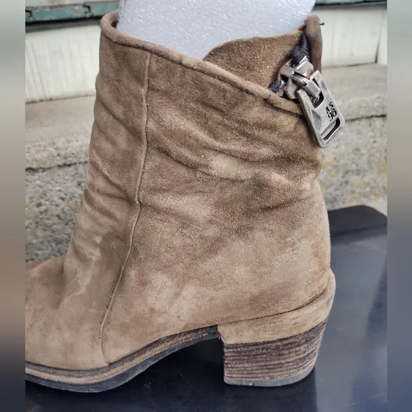 A.S. 98 Jamal Women's Size 41 (USW 9.5 - 10) Suede Ankle Boots A24208 Tan