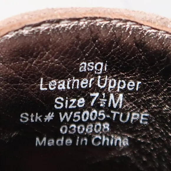 Asgi Beige Suede Leather Square Toe Heeled Chelsea Ankle Boots Booties 7.5