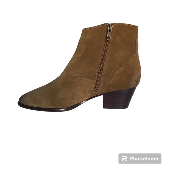 Ash Heidi Bis Brown Brushed Russet Pointed Toe Suede Ankle Boots Booties Women’s