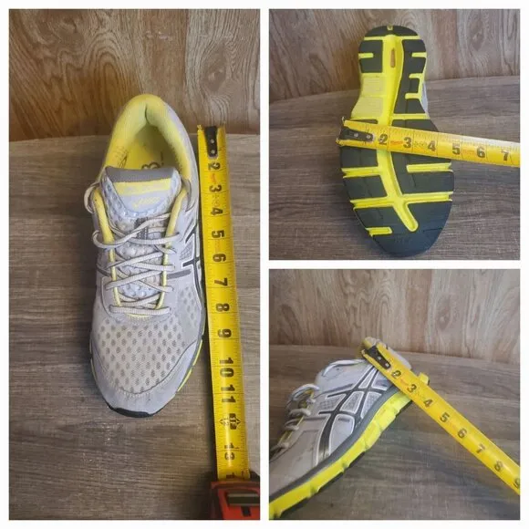 Asics Gel Blur 33 Running Shoes Womens Size 11 Gray Yellow