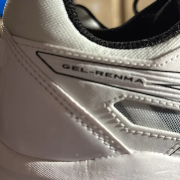 ASICS White and Black Athletic Shoes with Breathable Mesh
