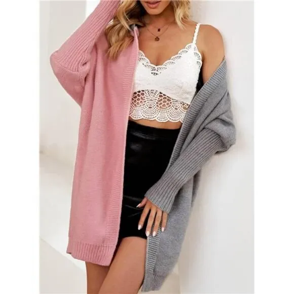 Astylish Women 2024 Open Front Long Sleeve Hooded Knit Cardigan Sweaters Color