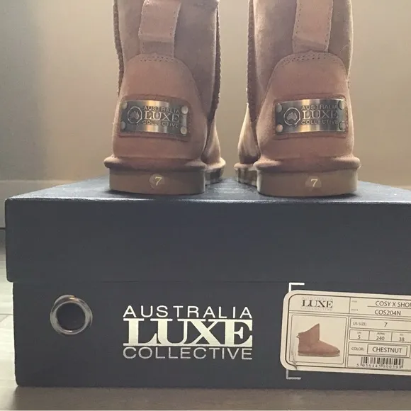 Australia Luxe Collective Sheepskin Suede Sheep Fur Cosy XTRA Short Boots