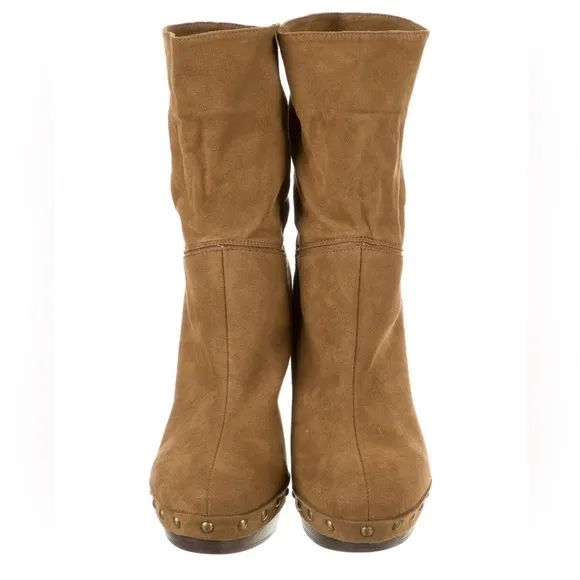 Authentic Stella McCartney Vegan Suede Studded Boots Sz 8