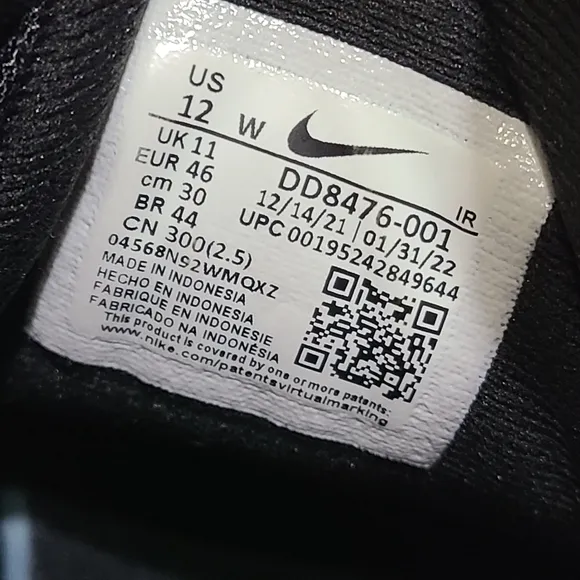 B18 Nike Revolution 6 Next Nature Mens Trainers-DC3728-001 -Size 12 WIDE