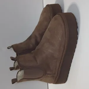 Bacia Slip On Fur Lined Faux Suede Ankle Platform Boots Size 9