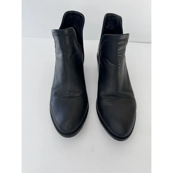 Bala Di Gala Black Leather Floral Flower Booties Boots Women’s Size 7 Mexico