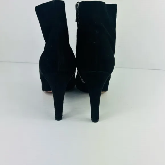 Bally black suede heeled boots