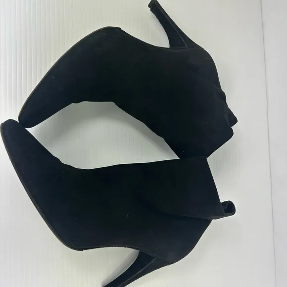 Bally black suede heeled boots