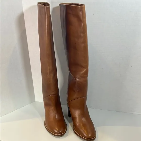 Banana Republic Cognac/Brown Leather Knee-High Boots 8