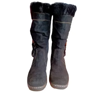 BARE TRAPS &quot;BENELLA&quot; LEATHER/SUEDE MIDCALF BOOTS SIZE 11M