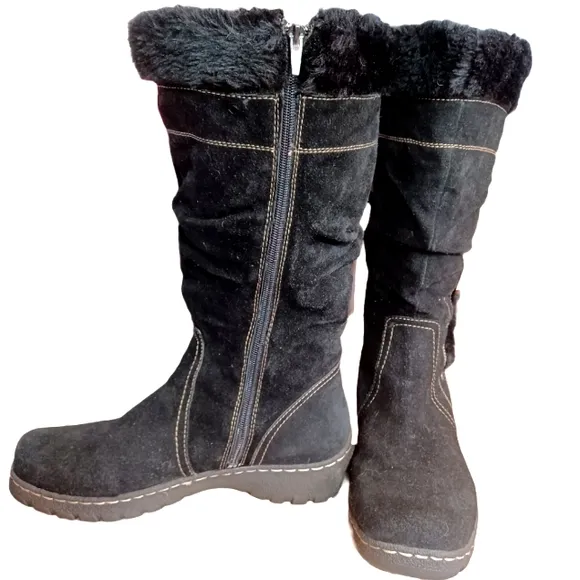 BARE TRAPS &quot;BENELLA&quot; LEATHER/SUEDE MIDCALF BOOTS SIZE 11M