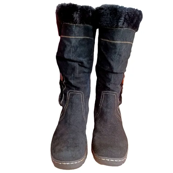 BARE TRAPS &quot;BENELLA&quot; LEATHER/SUEDE MIDCALF BOOTS SIZE 11M