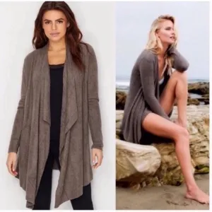 BAREFOOT DREAMS Bamboo Calypso Wrap Cardigan #436 in Cocoa Size L/XL