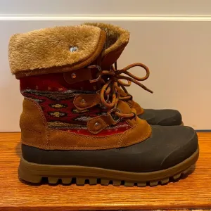 BareTraps Yaegar suede &amp; faux fur adjustable lace up boots w/ Stay Dry System