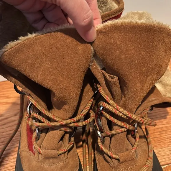 BareTraps Yaegar suede &amp; faux fur adjustable lace up boots w/ Stay Dry System