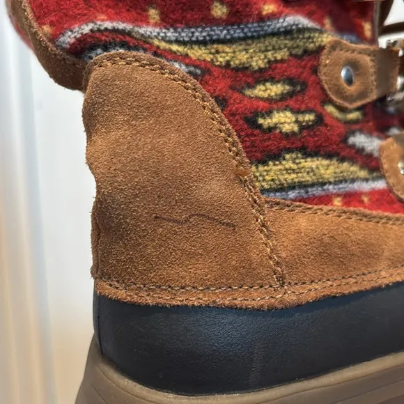 BareTraps Yaegar suede &amp; faux fur adjustable lace up boots w/ Stay Dry System