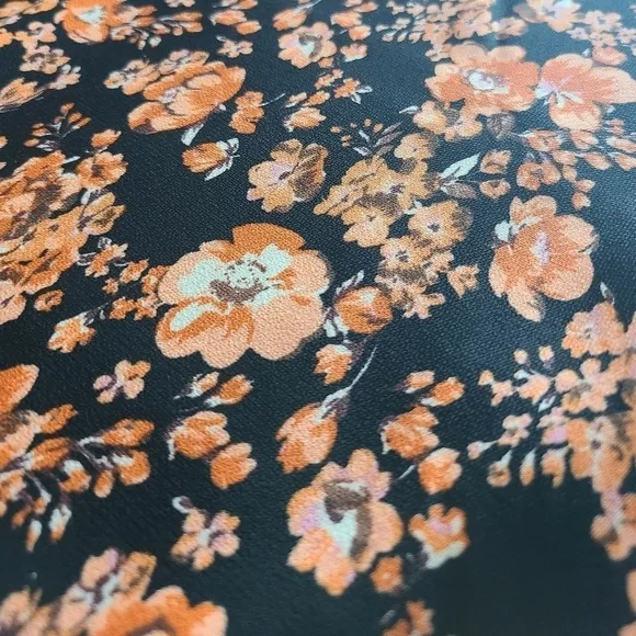 Baum und Pferdgarten Sanne Floral Midi Skirt, Size 10, Black | Orange, NWT