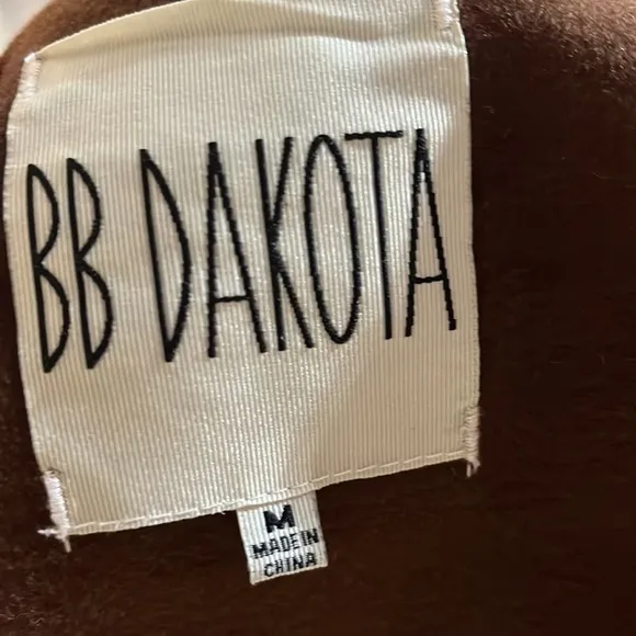 BB Dakota Brown Oxton Fringe Coastal Cowgirl Country Western Coat Jacket Medium