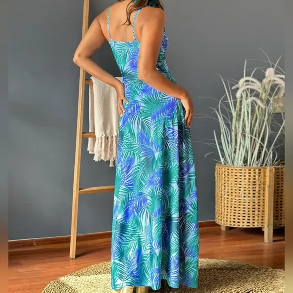 Beachy Blooms Cami Dress - Blue