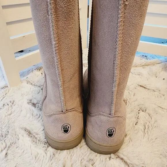 BEARPAW CLOUD li WOMENS SUEDE BROWN BOOTS 10