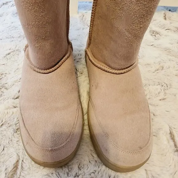 BEARPAW CLOUD li WOMENS SUEDE BROWN BOOTS 10