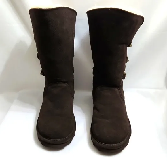 Bearpaw Jenna Tall Chocolate Brown Suede Winter boots (womens size 7)