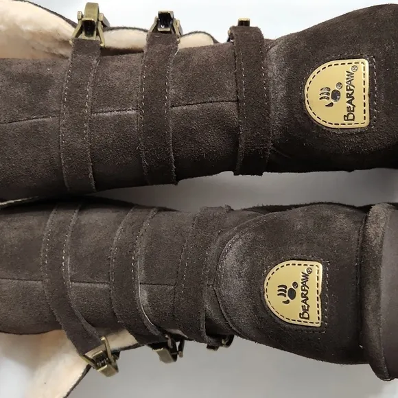 Bearpaw Jenna Tall Chocolate Brown Suede Winter boots (womens size 7)