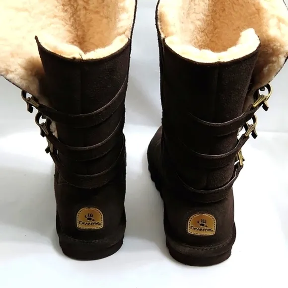 Bearpaw Jenna Tall Chocolate Brown Suede Winter boots (womens size 7)