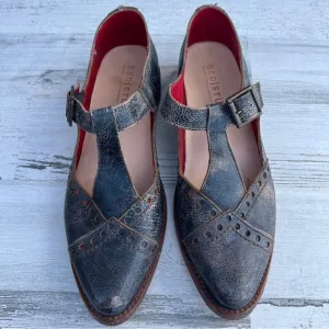 Bed Stu Jenny F320004 Brown Leather Hook &amp; Loop Mary Jane Shoes Women’s Size 9