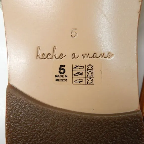 Beek Lory Slide Flat SANDALS Size 5 Platinum Beach Leather Studs NEW $295