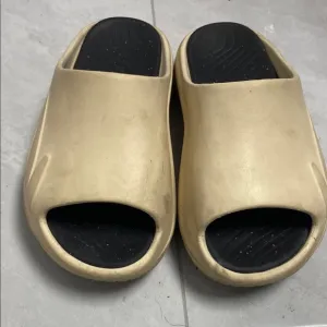Beige Slide Sandals