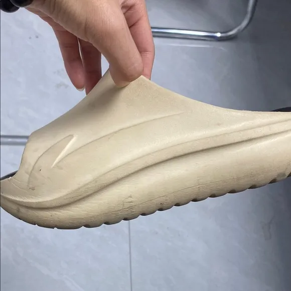 Beige Slide Sandals