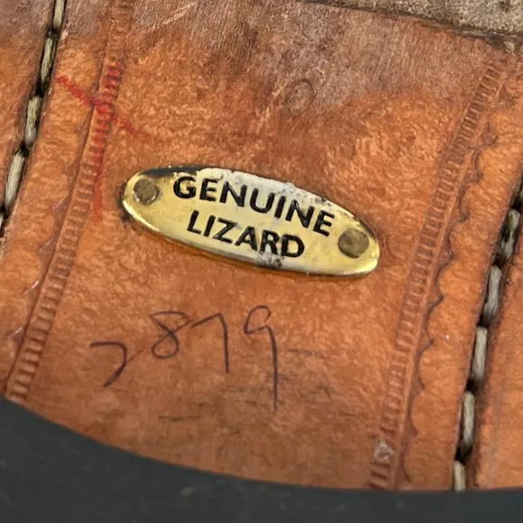 Belvedere Geniune Lizard Oxford Shoes Size 10 Black Casual Leather Exotic