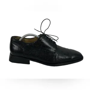 Belvedere Geniune Lizard Oxford Shoes Size 10 Black Casual Leather Exotic